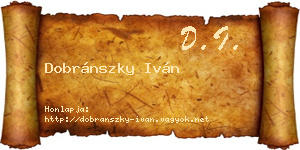 Dobránszky Iván névjegykártya