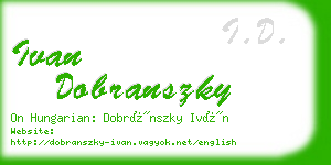 ivan dobranszky business card